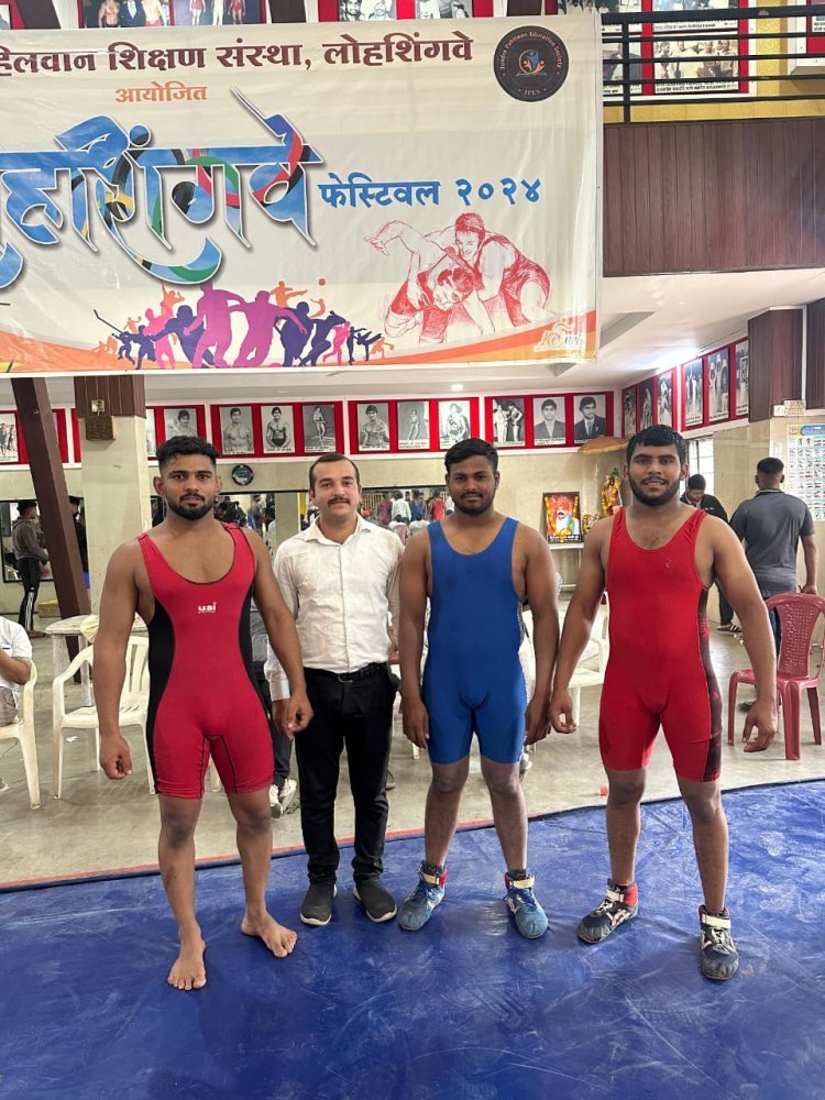 के. व्हि. एन. नाईक सिन्नर महाविद्यालयातील खेळाडूचे आंतर महाविद्यालयीन कुस्ती स्पर्धेत यश