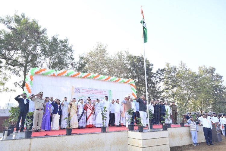 क. का. वाघ पिंपळगाव बसवंत महाविद्यालयात प्रजासत्ताक दिन उत्साहात साजरा