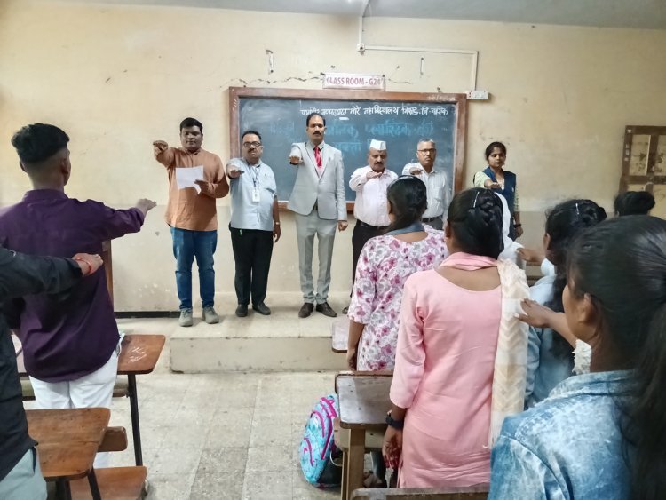 कर्मवीर गणपत दादा मोरे निफाड महाविद्यालयात प्लास्टिक बॅग मुक्ती दिन साजरा