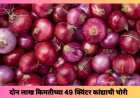 दोन लाख किमतीच्या ४९  क्विंटल  कांद्याची चोरी