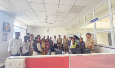 सिन्नर पोलीस स्टेशनला विद्यार्थ्यांची शैक्षणिक भेट